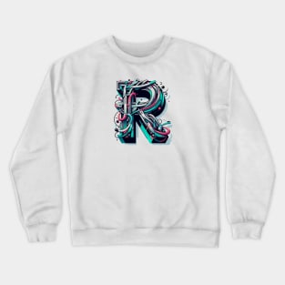 Letter R design graffity style Crewneck Sweatshirt